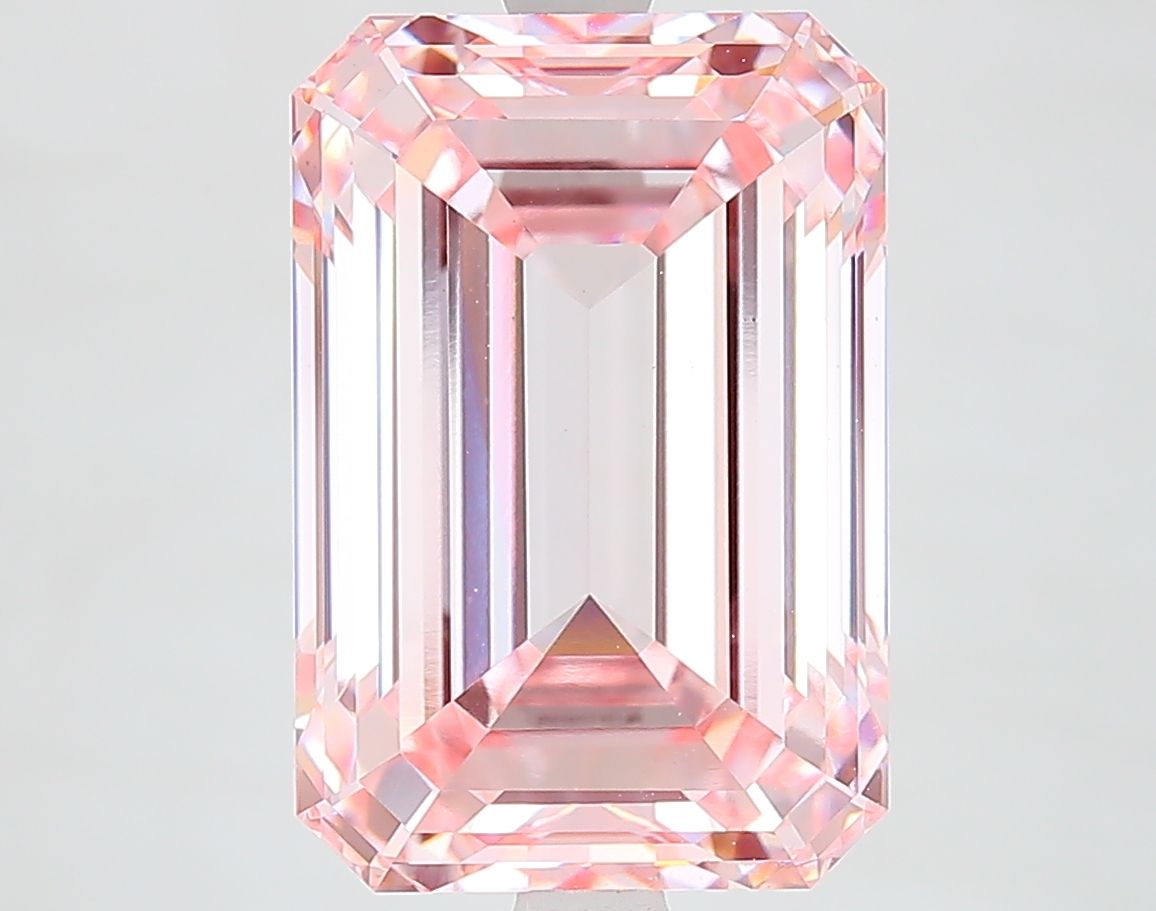 Lab-Grown Emerald Diamond - 6.75 Carats, Fancy Intense Pink Color, VS1 Clarity - Certified by IGI - Report Number: LG633485398