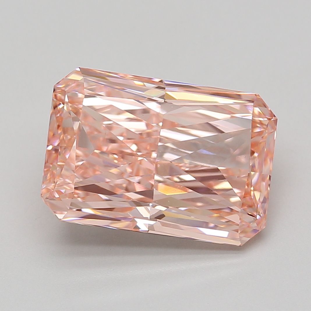 Lab-Grown Radiant Diamond - 8.02 Carats, Fancy Vivid Pink Color, VS1 Clarity - Certified by IGI - Report Number: LG685539621