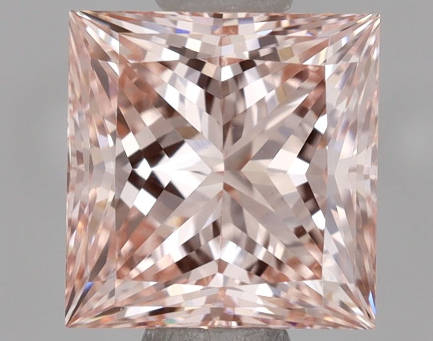 Lab-Grown Princess Diamond - 1.2 Carats, Fancy Intense Pink Color, VVS2 Clarity - Certified by IGI - Report Number: LG649413859
