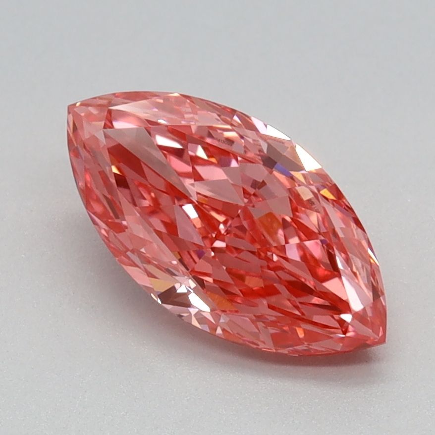 Lab-Grown Marquise Diamond - 1.1 Carats, Fancy Vivid Pink Color, VVS2 Clarity - Certified by IGI - Report Number: LG655413099