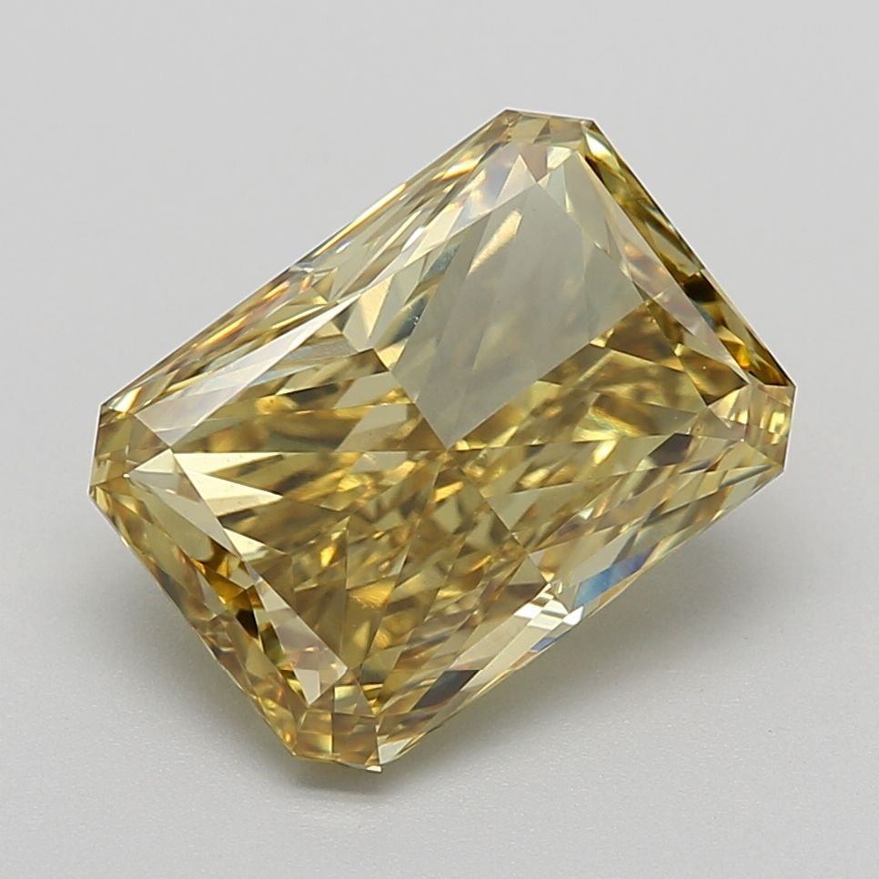 Lab-Grown Radiant Diamond - 4.81 Carats, Fancy Vivid Yellow Color, VS1 Clarity - Certified by IGI - Report Number: LG648487504