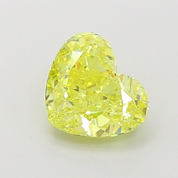 Lab-Grown Heart Diamond - 1.09 Carats, Fancy Vivid Yellow Color, VVS1 Clarity - Certified by IGI - Report Number: LG660455172