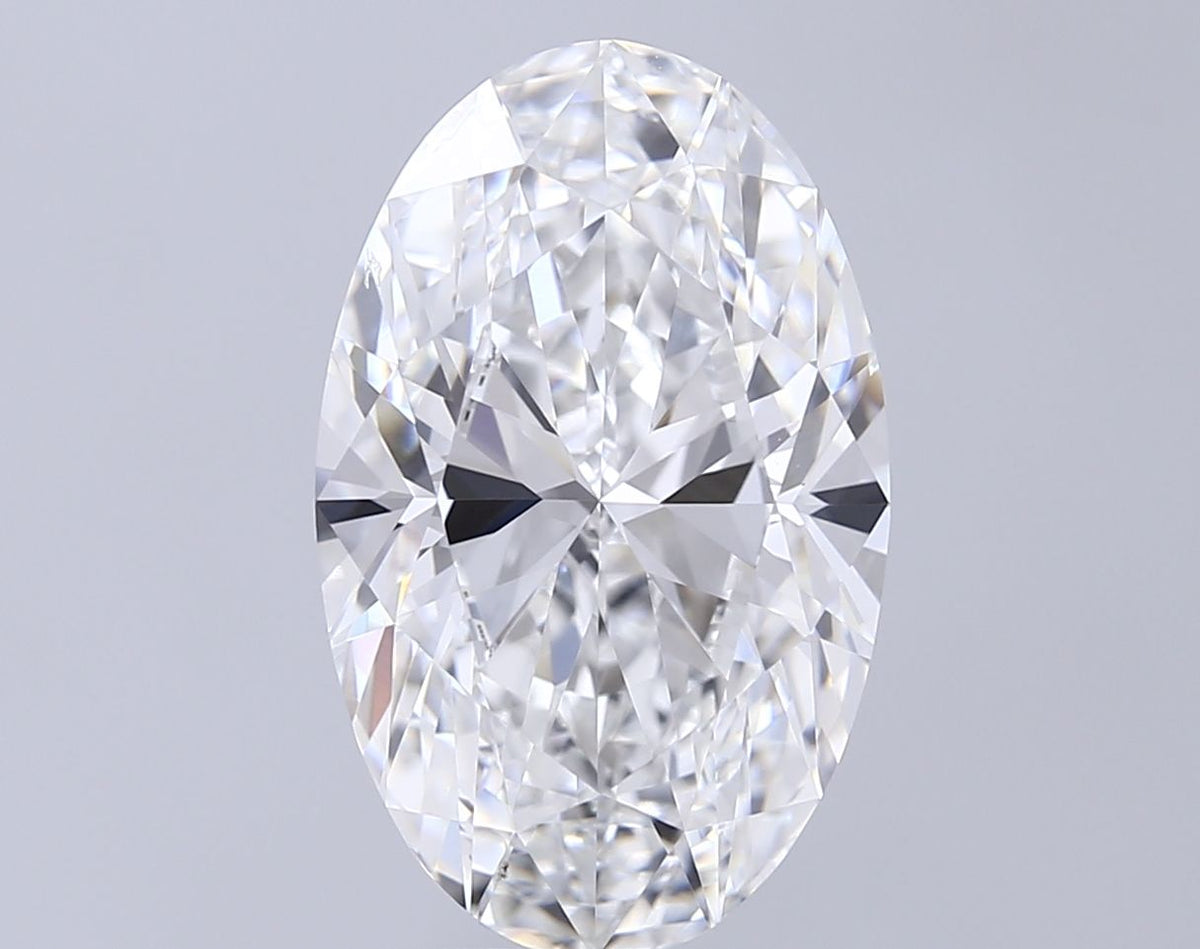 Lab-Grown Oval Diamond - 7.09 Carats, E Color, VVS2 Clarity - Certified by IGI - Report Number: LG706501596
