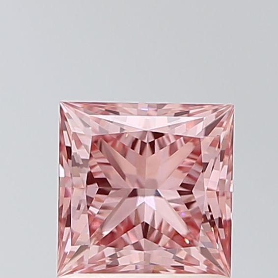 Lab-Grown Princess Diamond - 1.04 Carats, Fancy Vivid Pink Color, VS1 Clarity - Certified by IGI - Report Number: LG684506607