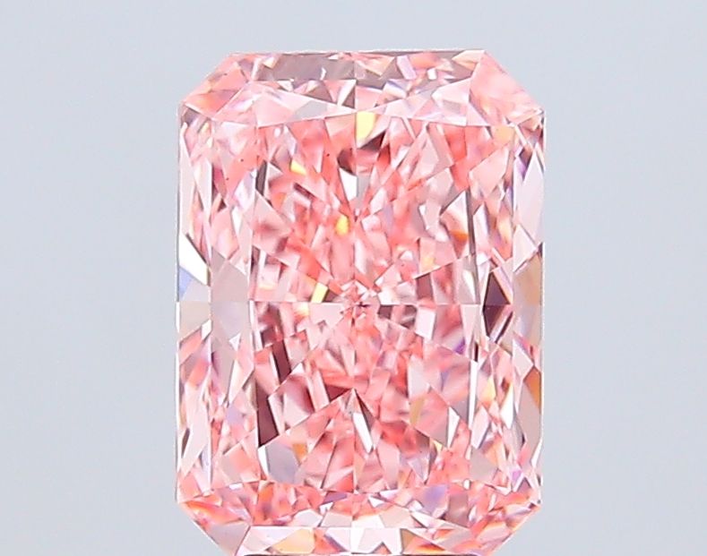 Lab-Grown Radiant Diamond - 5.52 Carats, Fancy Vivid Pink Color, VS1 Clarity - Certified by IGI - Report Number: LG683584239