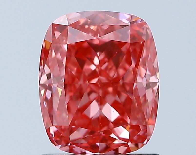 Lab-Grown Cushion Diamond - 1.56 Carats, Fancy Vivid Pink Color, VS1 Clarity - Certified by IGI - Report Number: LG638434484