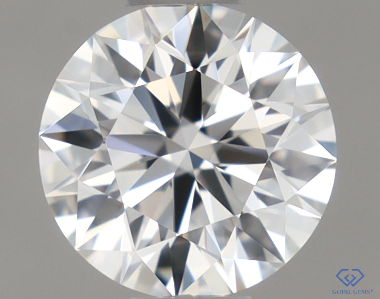 Natural Mined ROUND Diamond - 0.49 Carats, F Color, VVS2 Clarity - Timeless Beauty and Exceptional Brilliance - GIA Certified