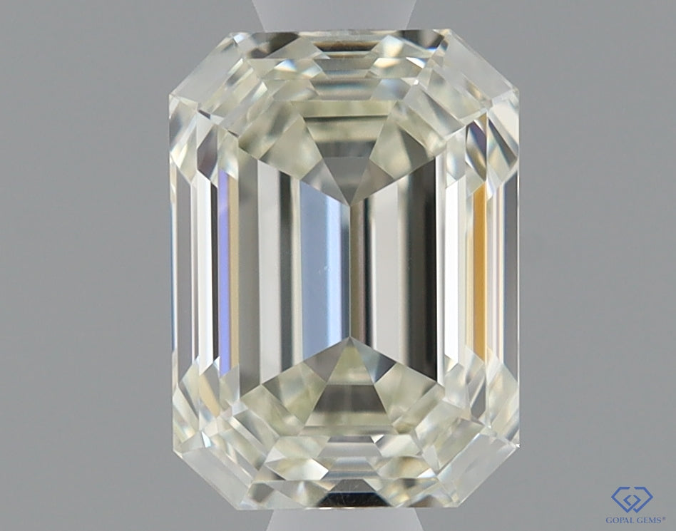 Natural Mined EMERALD Diamond - 0.93 Carats, K Color, VVS2 Clarity - Timeless Beauty and Exceptional Brilliance - IGI Certified