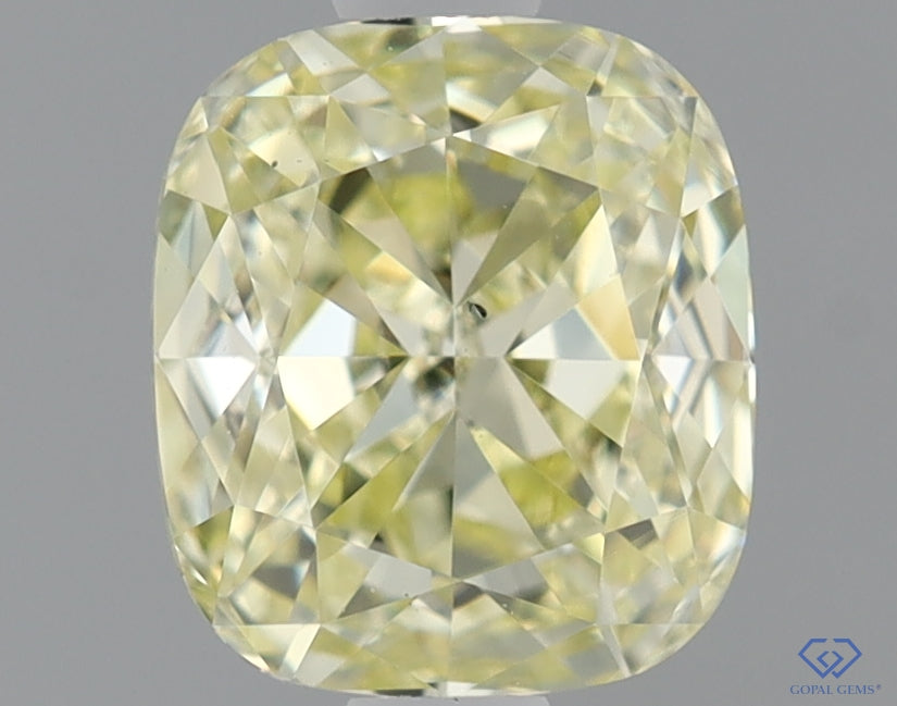Natural Mined CUSHION Diamond - 1.18 Carats, Y-Z Color, VS2 Clarity - Timeless Beauty and Exceptional Brilliance - GIA Certified