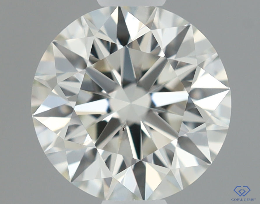 Natural Mined ROUND Diamond - 0.6 Carats, K Color, VS2 Clarity - Timeless Beauty and Exceptional Brilliance - GIA Certified