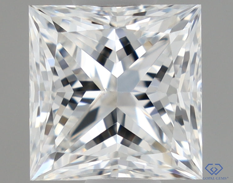 Natural Mined PRINCESS Diamond - 0.64 Carats, F Color, VS1 Clarity - Timeless Beauty and Exceptional Brilliance - GIA Certified