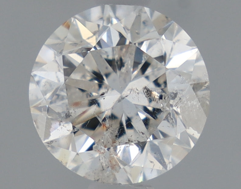 Natural Mined Round Diamond - 1.0 Carats, F Color, I2 Clarity - Timeless Beauty and Exceptional Brilliance - Non-Certified