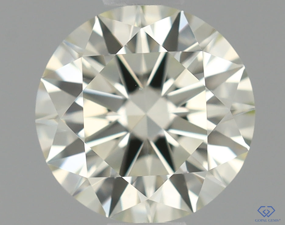 Natural Mined ROUND Diamond - 0.54 Carats, N Color, VS1 Clarity - Timeless Beauty and Exceptional Brilliance - GIA Certified