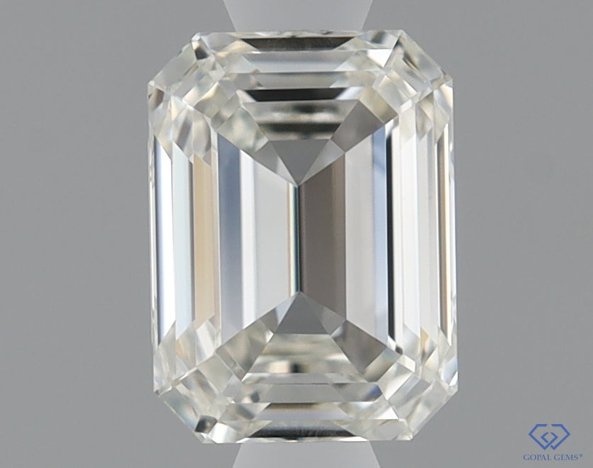 Natural Mined EMERALD Diamond - 0.79 Carats, J Color, VVS2 Clarity - Timeless Beauty and Exceptional Brilliance - GIA Certified