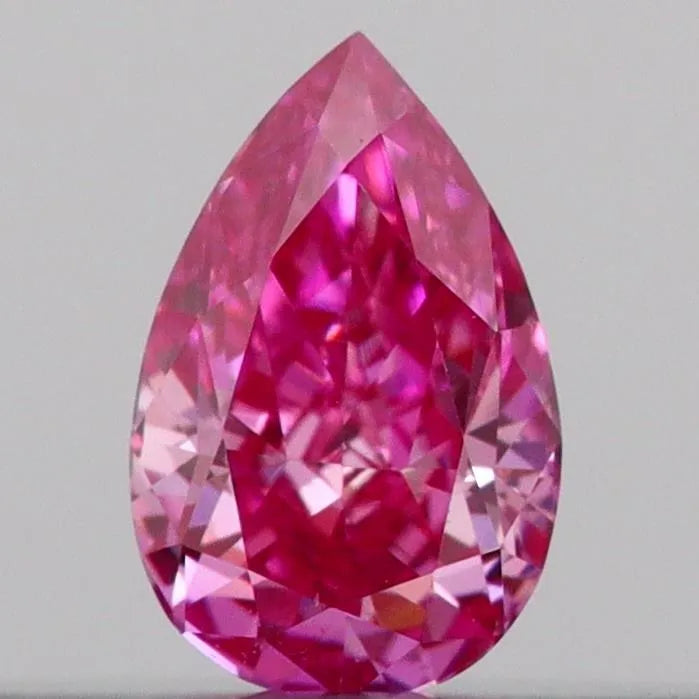 0.10ct Pear Lab Grown Diamond (Colour Fancy Vivid Pink, Clarity VS1, IGI Certified)