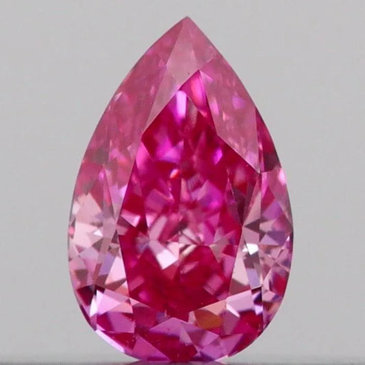 0.10ct Pear Lab Grown Diamond (Colour Fancy Vivid Pink, Clarity VS1, IGI Certified)