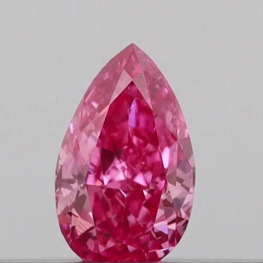 0.10ct Pear Lab Grown Diamond (Colour Fancy Vivid Pink, Clarity VS2, IGI Certified)
