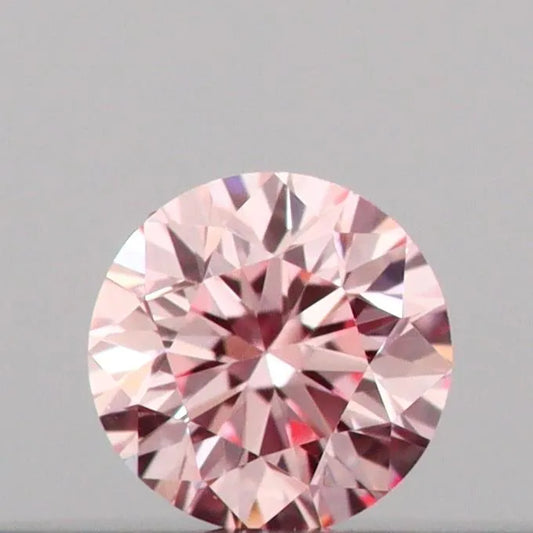 0.10ct Round Lab Grown Diamond (Colour Fancy Intense Pink, Clarity VVS2, Cut VG, IGI Certified)