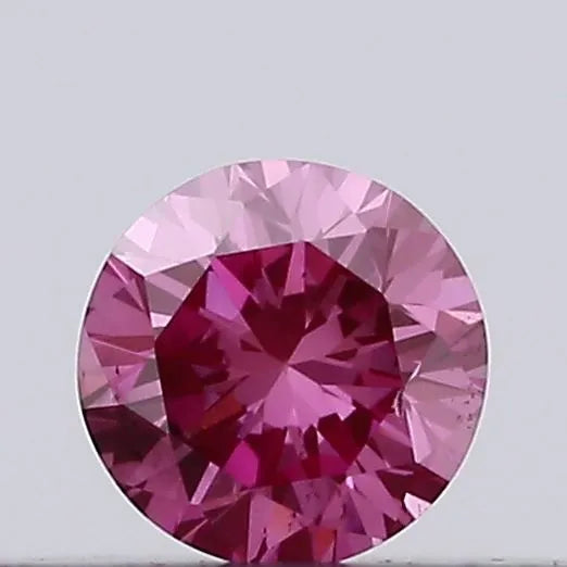 0.10ct Round Lab Grown Diamond (Colour Fancy Vivid Pink, Clarity VS2, Cut VG, IGI Certified)