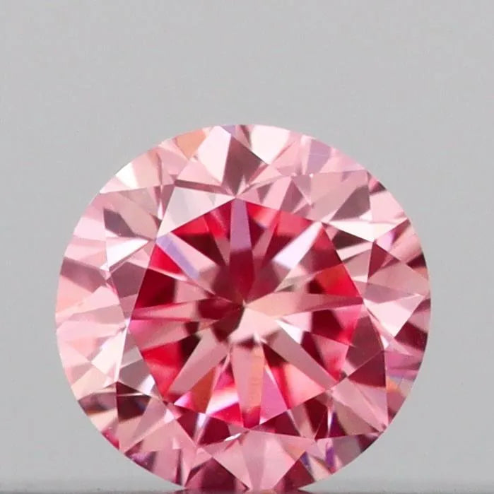 0.11ct Round Lab Grown Diamond (Colour Fancy Vivid Pink, Clarity VS1, Cut VG, IGI Certified)