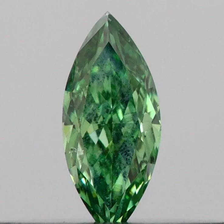 0.12ct Marquise Lab Grown Diamond (Colour Fancy Vivid Green, Clarity VS2, IGI Certified)