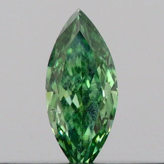 0.12ct Marquise Lab Grown Diamond (Colour Fancy Vivid Green, Clarity VS2, IGI Certified)