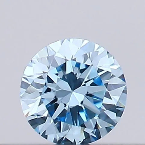 0.12ct Round Lab Grown Diamond (Colour Fancy Vivid Blue, Clarity VS1, Cut VG, IGI Certified)
