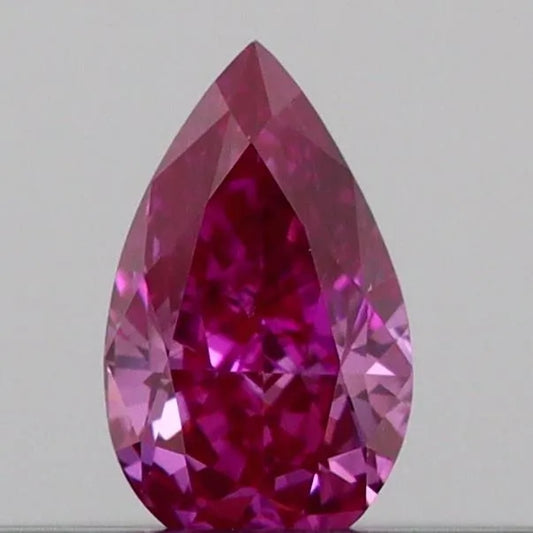 0.13ct Pear Lab Grown Diamond (Colour Fancy Vivid Pink, Clarity SI1, IGI Certified)