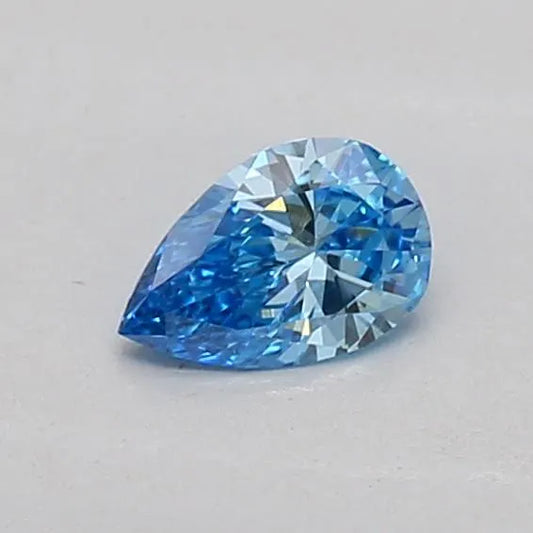 0.14ct Pear Lab Grown Diamond (Colour Fancy Vivid Blue, Clarity VS1, IGI Certified)