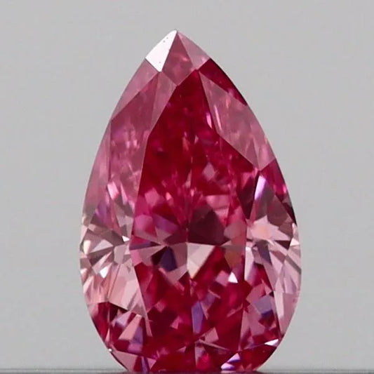 0.14ct Pear Lab Grown Diamond (Colour Fancy Vivid Pink, Clarity VS2, IGI Certified)