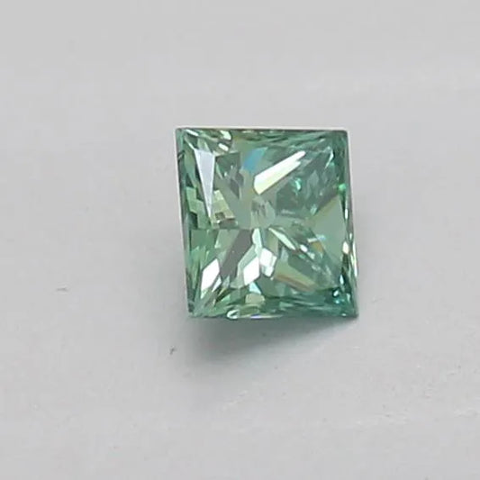 0.14ct Princess Lab Grown Diamond (Colour Fancy Vivid Green, Clarity VVS2, IGI Certified)