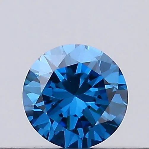 0.15ct Round Lab Grown Diamond (Colour Fancy Vivid Blue, Clarity VS1, Cut VG, IGI Certified)