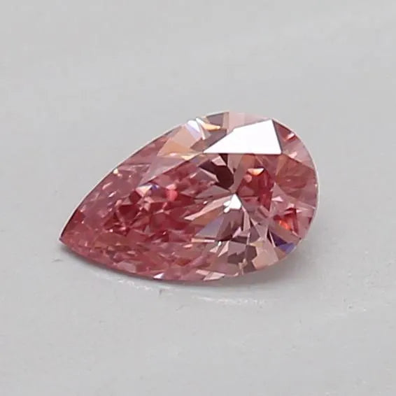 0.16ct Pear Lab Grown Diamond (Colour Fancy Vivid Pink, Clarity VS1, IGI Certified)
