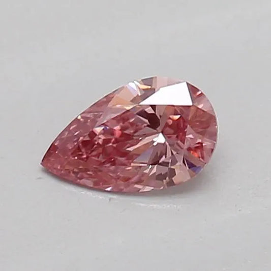 0.16ct Pear Lab Grown Diamond (Colour Fancy Vivid Pink, Clarity VS1, IGI Certified)