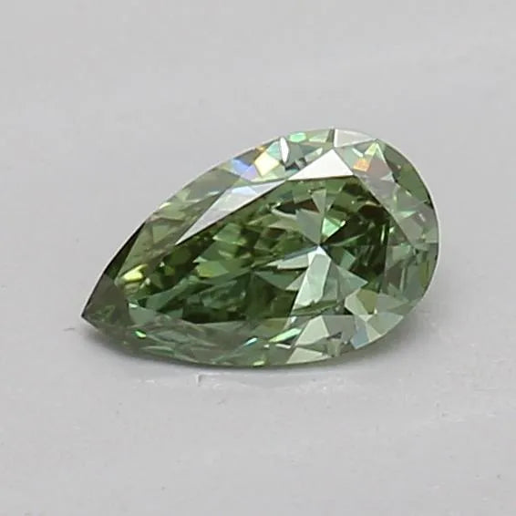 0.17ct Pear Lab Grown Diamond (Colour Fancy Vivid Green, Clarity VS1, IGI Certified)