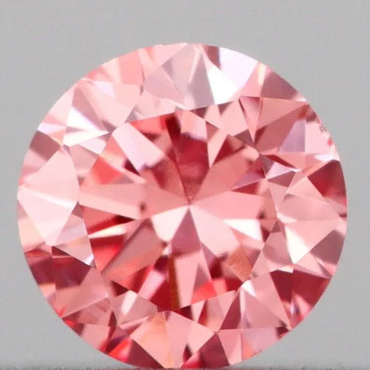0.17ct Round Lab Grown Diamond (Colour Fancy Vivid Pink, Clarity VS1, Cut VG, IGI Certified)