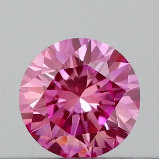0.17ct Round Lab Grown Diamond (Colour Fancy Vivid Pink, Clarity VS2, Cut VG, IGI Certified)