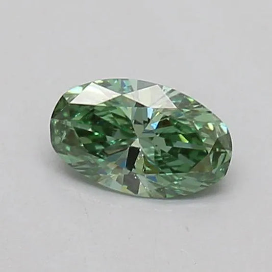 0.18ct Oval Lab Grown Diamond (Colour Fancy Vivid Green, Clarity VS2, IGI Certified)