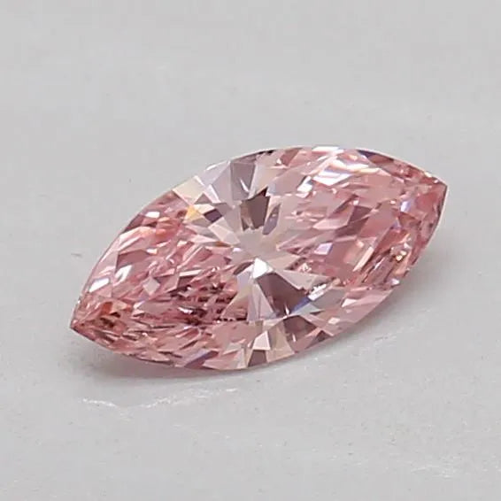 0.19ct Marquise Lab Grown Diamond (Colour Fancy Vivid Brownish Pink, Clarity VS2, IGI Certified)