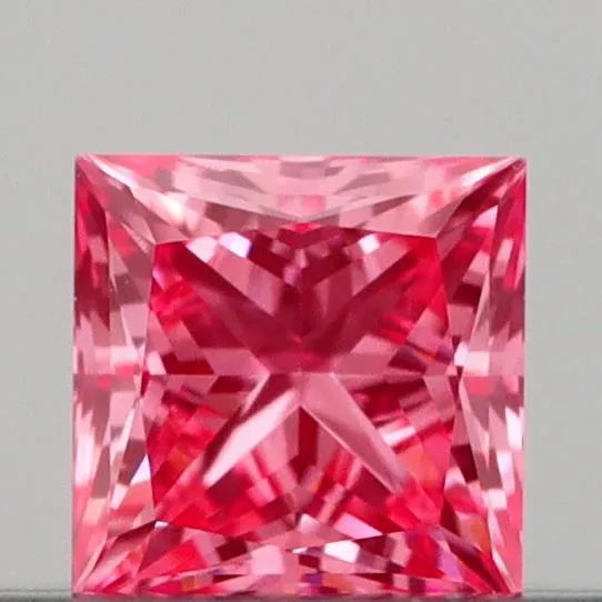 0.19ct Princess Lab Grown Diamond (Colour Fancy Vivid Pink, Clarity VVS2, IGI Certified)