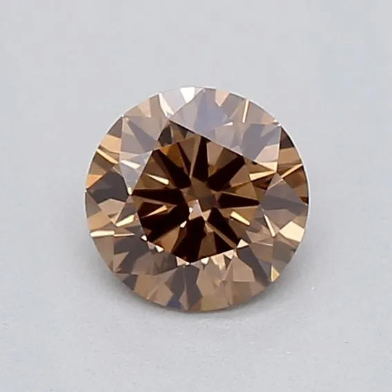 0.20ct Round Lab Grown Diamond (Colour Fancy Brown, Clarity VVS2, Cut EX, IGI Certified)