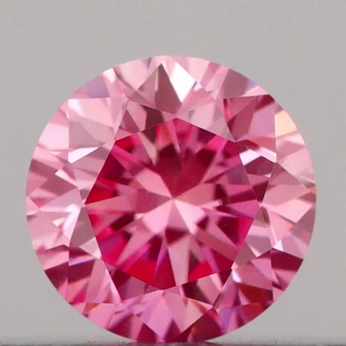 0.20ct Round Lab Grown Diamond (Colour Fancy Vivid Pink, Clarity VVS2, Cut VG, IGI Certified)