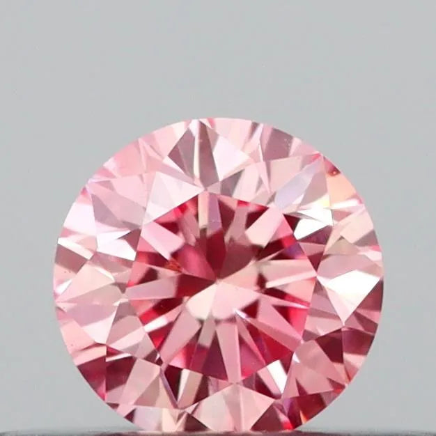 0.21ct Round Lab Grown Diamond (Colour Fancy Intense Pink, Clarity VVS2, Cut EX, IGI Certified)