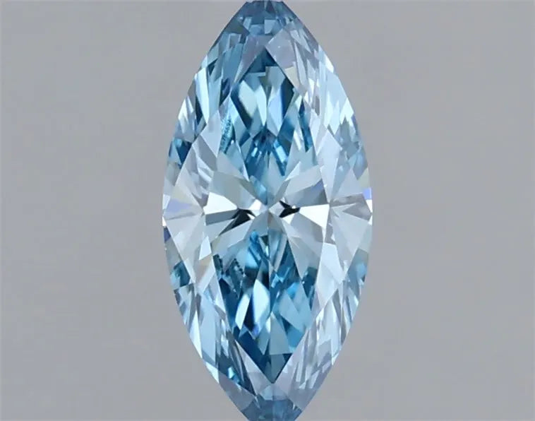 0.23ct Marquise Lab Grown Diamond (Colour Fancy Vivid Blue, Clarity VVS2, IGI Certified)