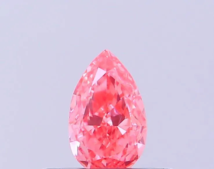 0.23ct Pear Lab Grown Diamond (Colour Fancy Vivid Pink, Clarity VVS2, IGI Certified)