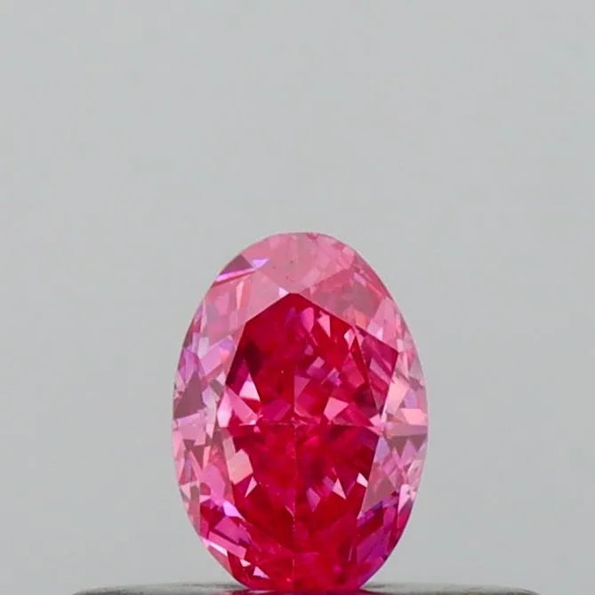 0.24ct Oval Lab Grown Diamond (Colour Fancy Vivid Pink, Clarity VVS2, IGI Certified)