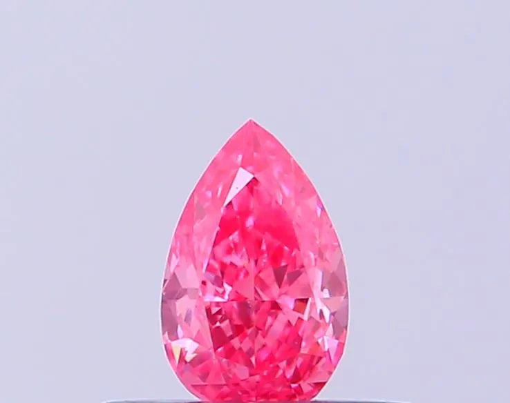 0.25ct Pear Lab Grown Diamond (Colour Fancy Vivid Pink, Clarity VVS2, IGI Certified)