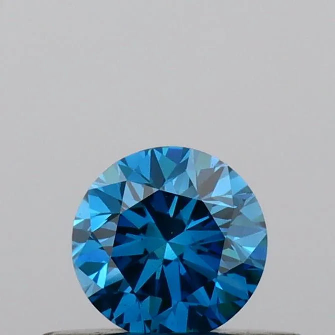 0.28ct Round Lab Grown Diamond (Colour Fancy Vivid Blue, Clarity VS1, Cut VG, IGI Certified)