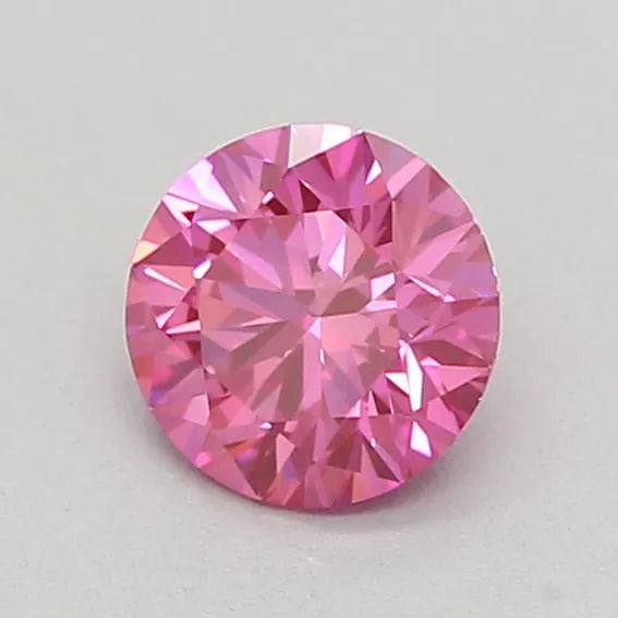 0.28ct Round Lab Grown Diamond (Colour Fancy Vivid Pink, Clarity VS1, Cut ID, IGI Certified)
