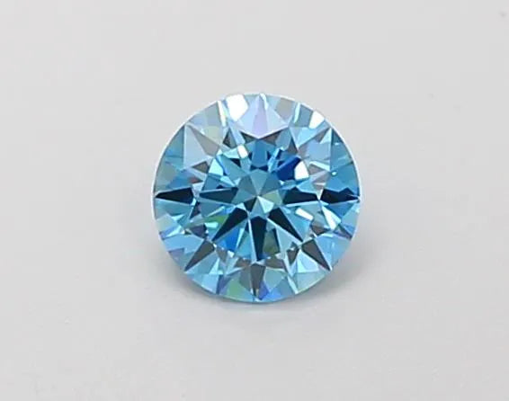0.30ct Round Lab Grown Diamond (Colour Fancy Vivid Blue, Clarity VVS2, Cut ID, IGI Certified)